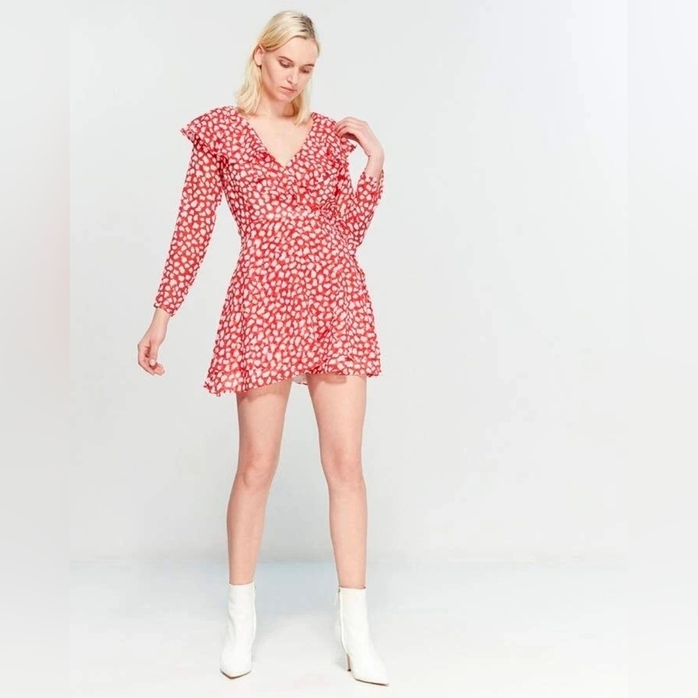 FP Movement by Free People Red Heart Print Midi Dress